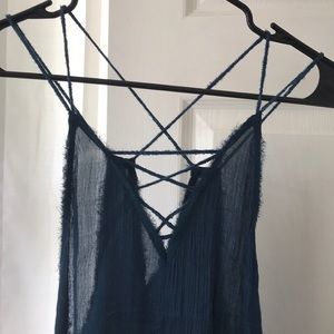 Beautiful Turquoise Free People Tank Top